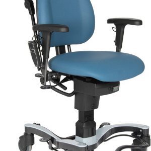 VELA Medical Move+ fahrbarer Patientenstuhl mit elektrischer Höhenverstellung und Schiebebügel
